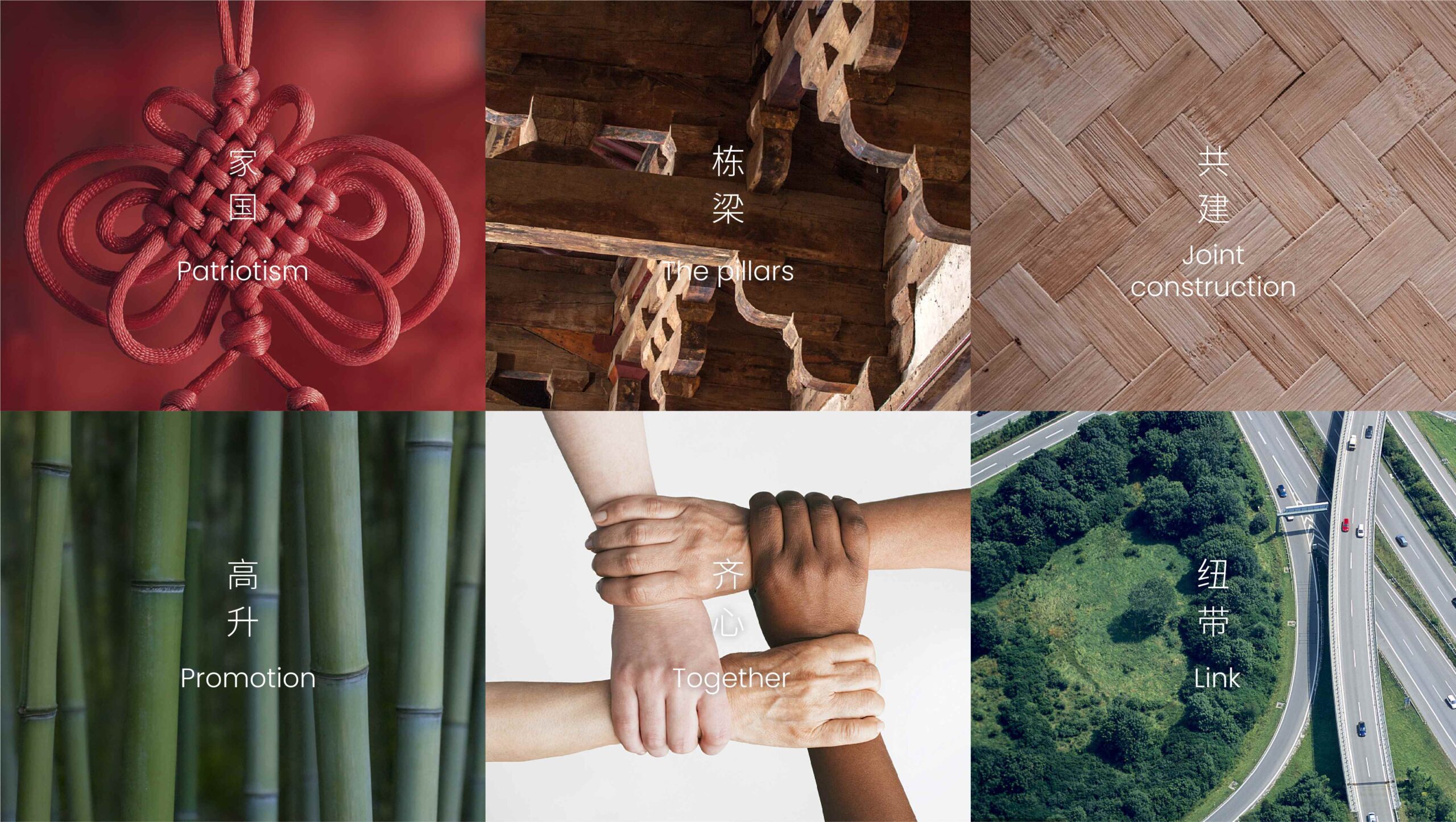 国家，栋梁，共建，高升，齐心，纽带
